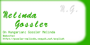 melinda gossler business card